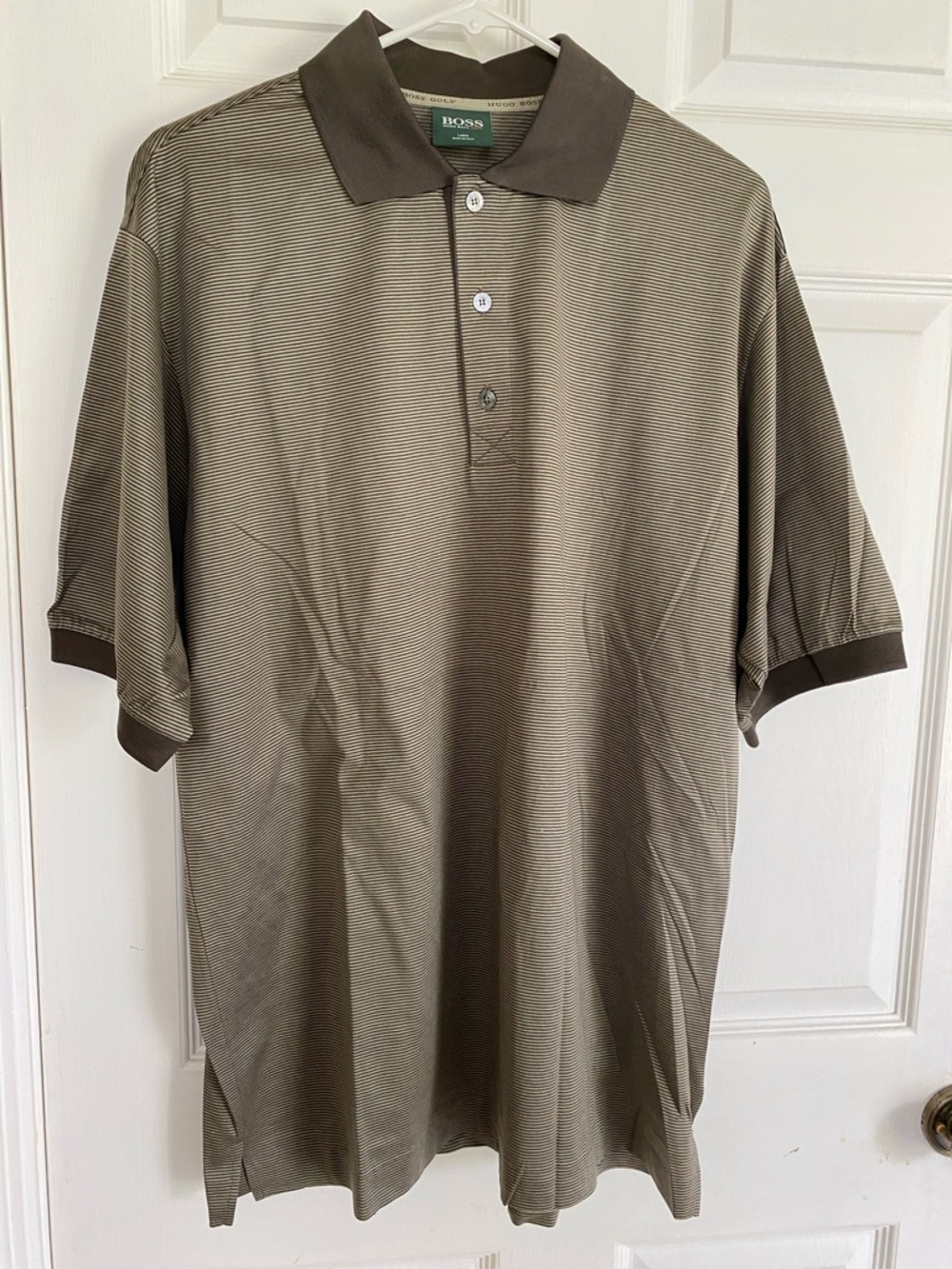 NWOT Hugo Boss Men’s Golf Polo Shirt Large 100% Cotton Made in Italy
